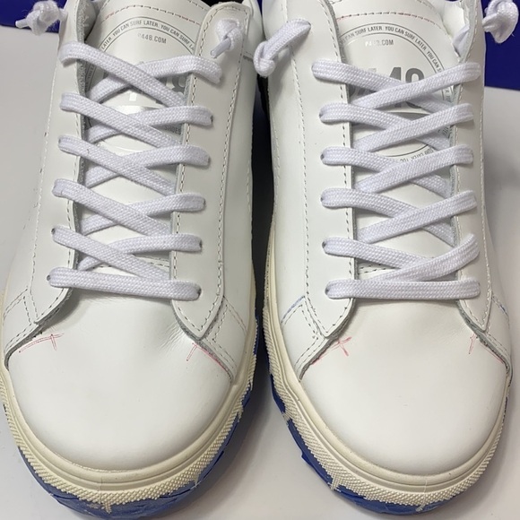 P448 CSL royal blue white leather low top sneakers - Picture 3 of 9